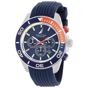 FX04647B NWT Nautica Fashion Men's Quartz Steel Authentic Watch